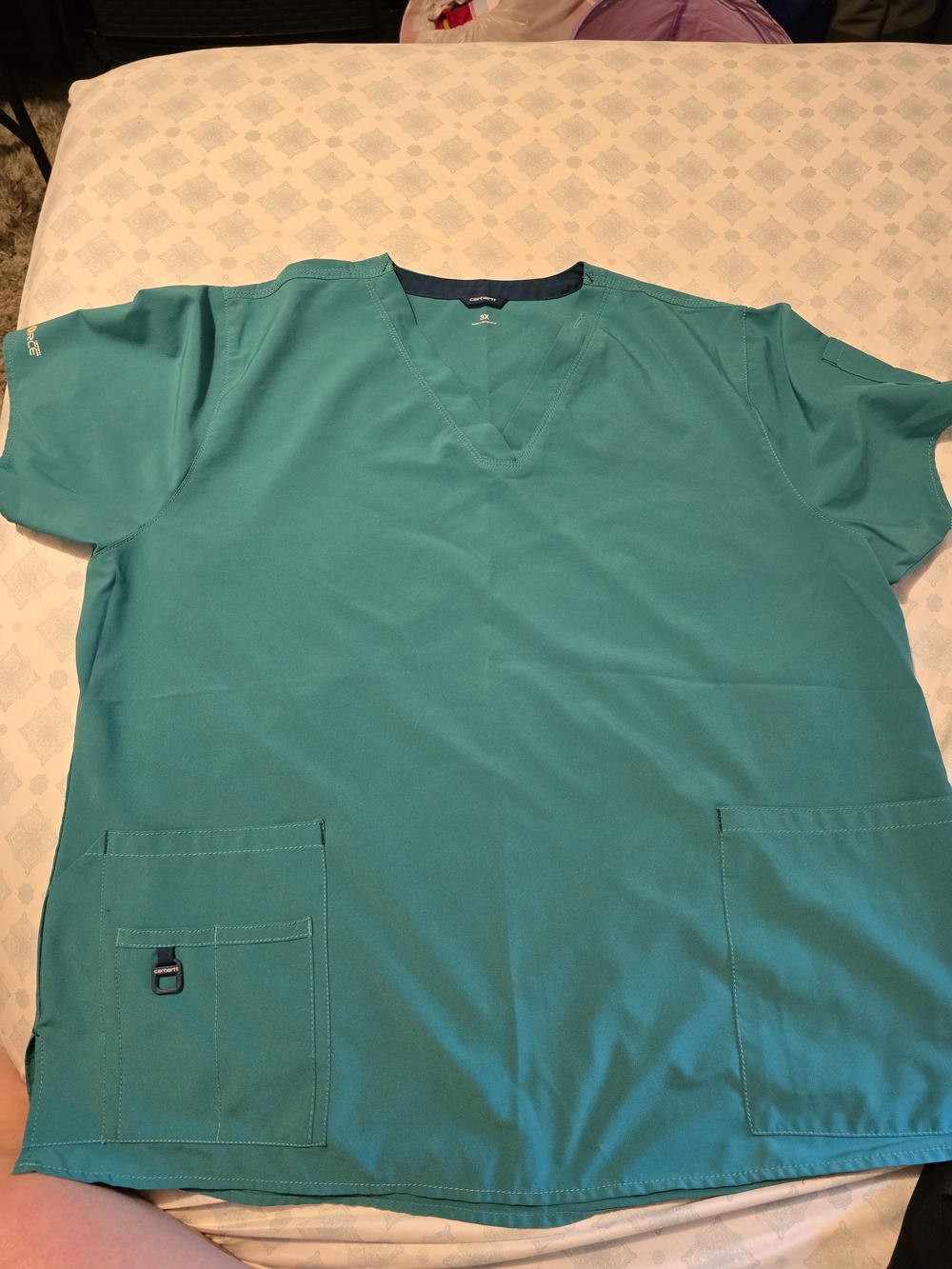 Carhartt Teal Women's V-Neck Scrub Top